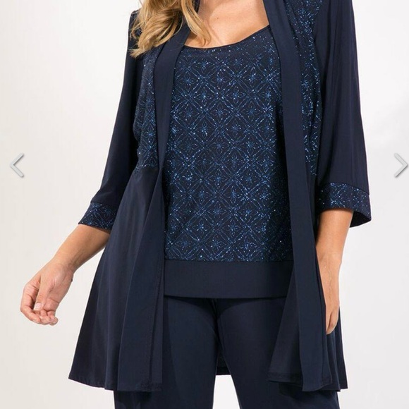 R&M Richard’s 2 piece mother of the bride/groom size 16 in color peacock - Picture 3 of 15